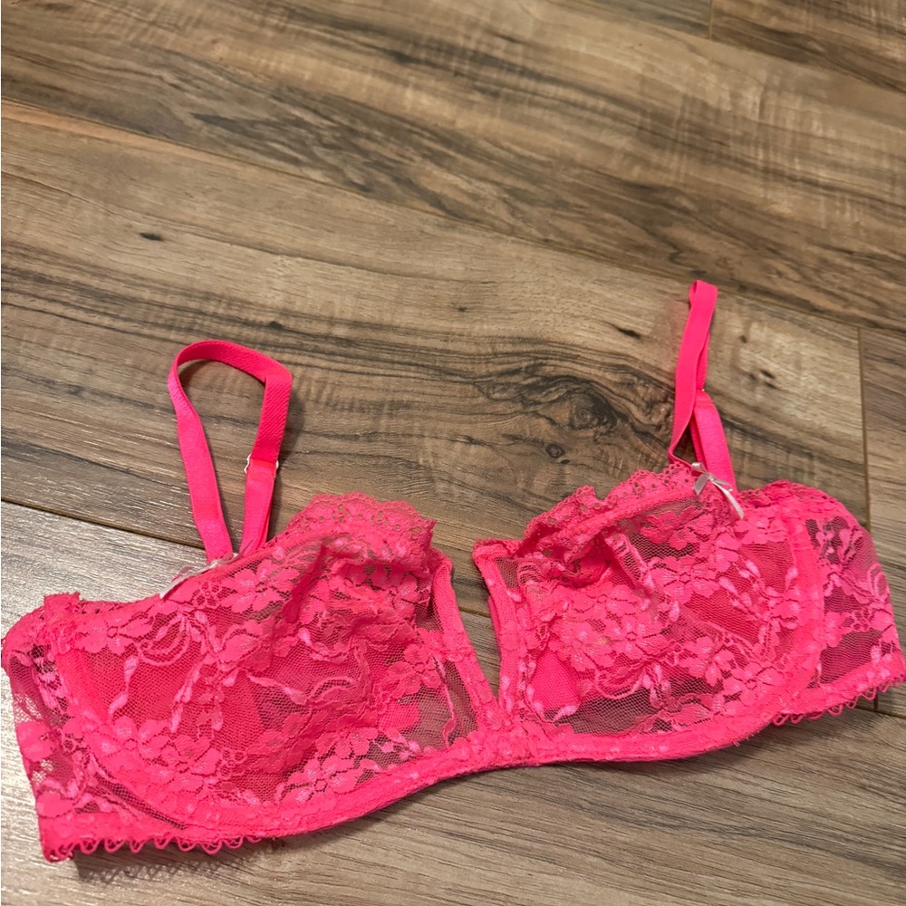 Victoria's Secret Pink Lace Bralette Demi-Cup